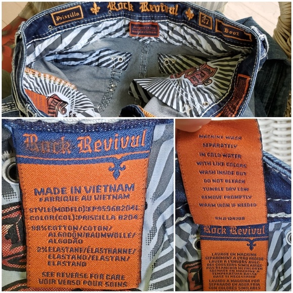 🆕️ Rock Revival PRISCILLA boot cut Jeans - Picture 8 of 8